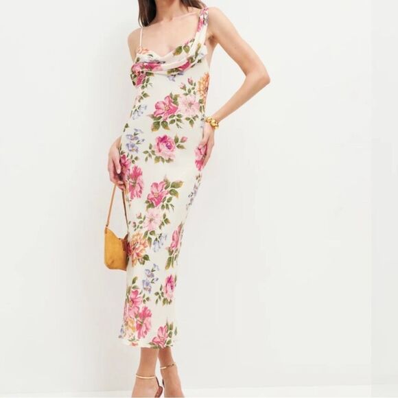 Reformation Floral Reya Dress size 8 NWT - Picture 3 of 7